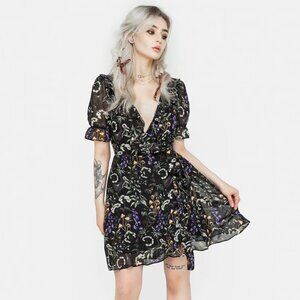 Disturbia Vesna Chiffon Mini Wrap Dress